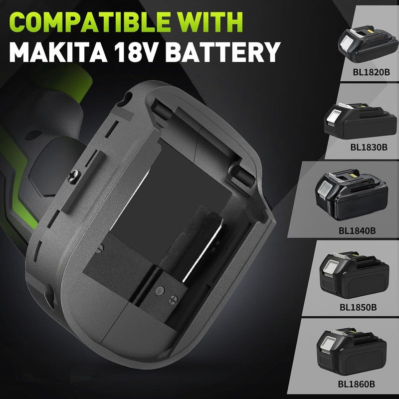 WorkBless 850Nm (630Ft-lbs) Cordless Impact Wrench for Makita 18V Battery, Brushless 1/2 Impact Gun, Electric Impact Wrench for Car Tire, Mower Lug Nut, 3-Speed, 4 Cr-V Sockets(BATTERY NOT INCLUDE) - Image 3